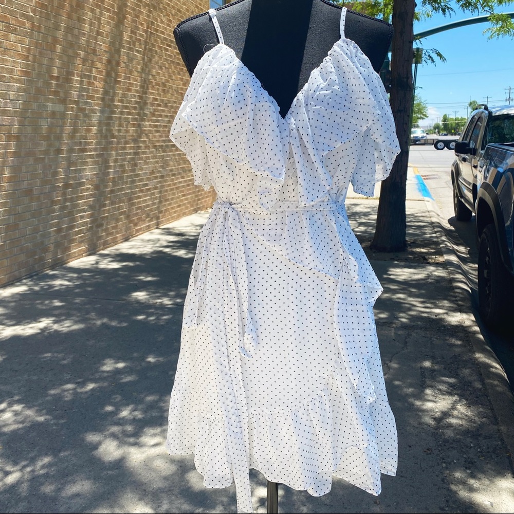 White wrap sundress